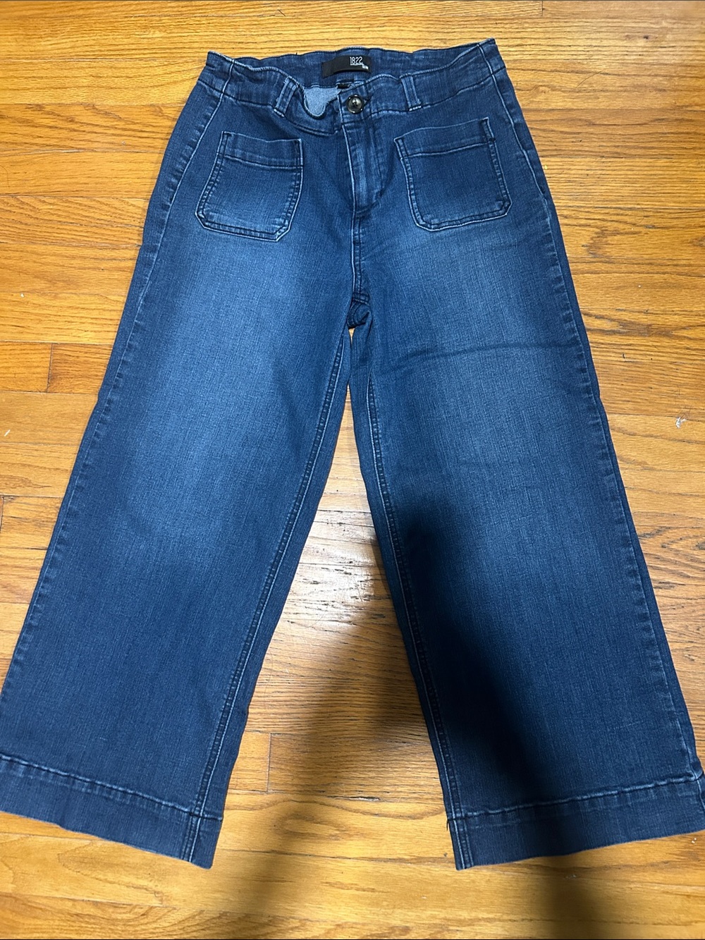 1822 Denim Wide-Leg Jeans in Dark Blue